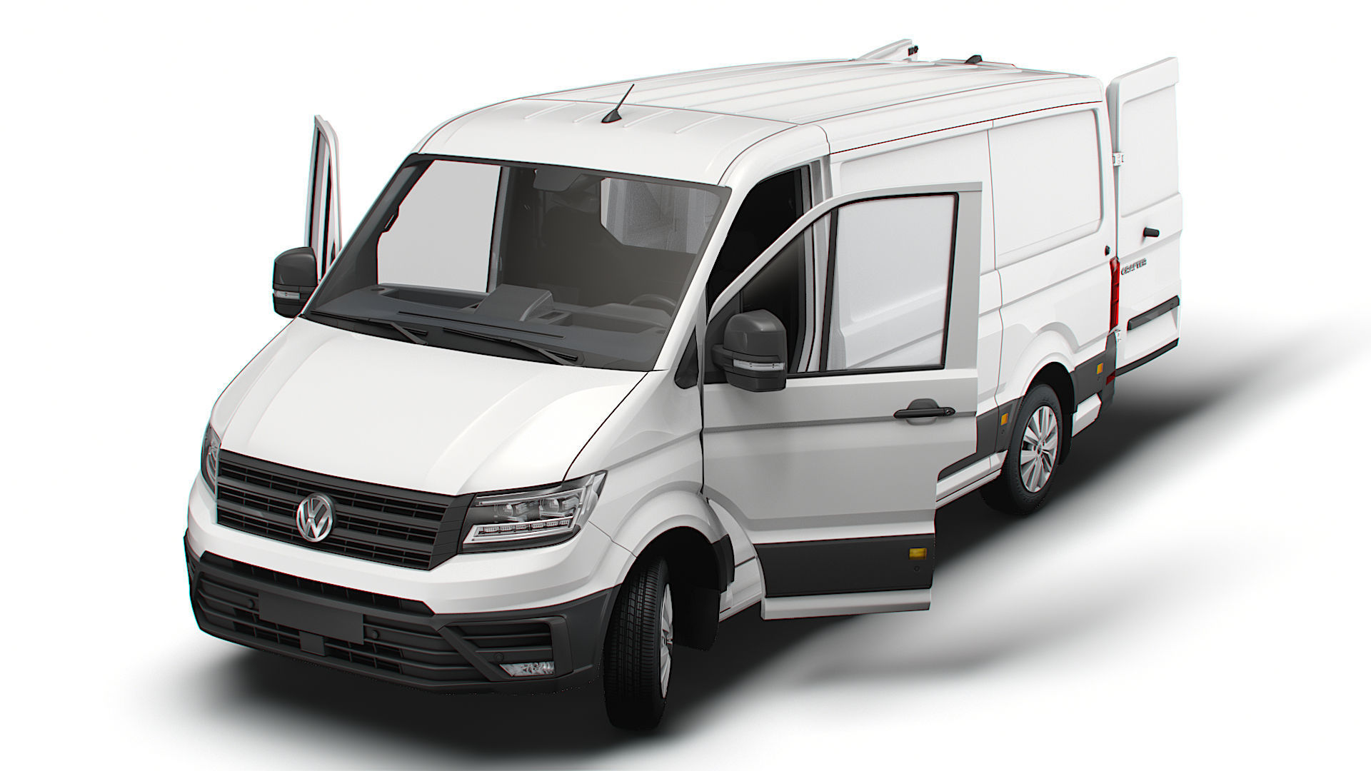 VW Crafter Panel Van L2H1 HQ Interior 2023 3D model_8