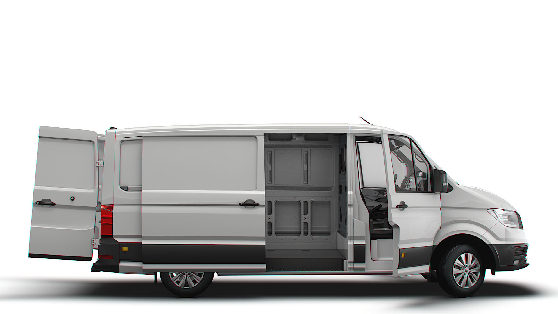 VW Crafter Panel Van L2H1 HQ Interior 2023 3D model_1