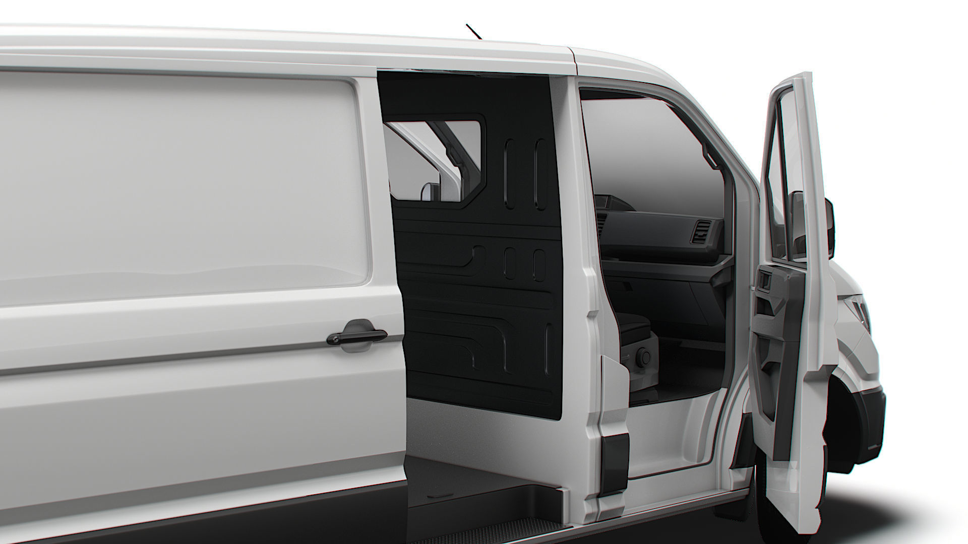 VW Crafter Panel Van L2H1 HQ Interior 2023 3D model_11