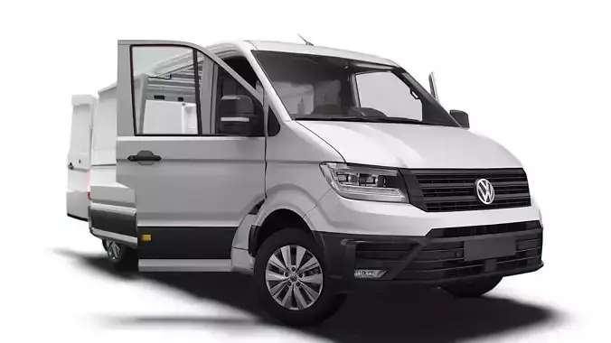 VW Crafter Panel Van L2H1 HQ Interior 2023 3D model VW Crafter Panel Van L2H1 HQ Interior 2023 3D model