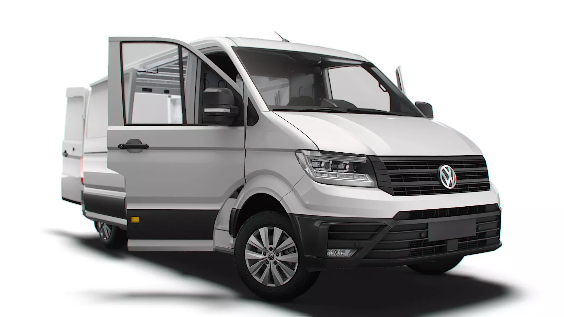 VW Crafter Panel Van L2H1 HQ Interior 2023 3D model_0