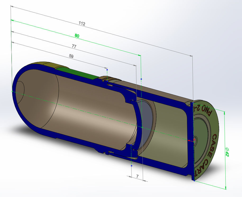M430 40mm Projected Grenade Bomb for FPV drones  Shell Cartridge 3D model_2