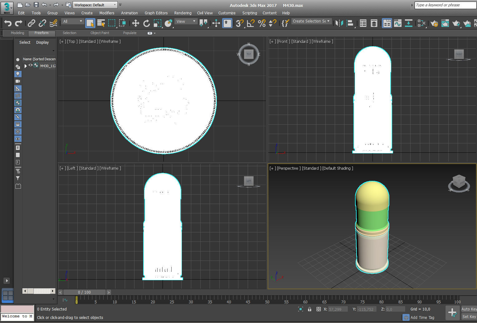 M430 40mm Projected Grenade Bomb for FPV drones  Shell Cartridge 3D model_10