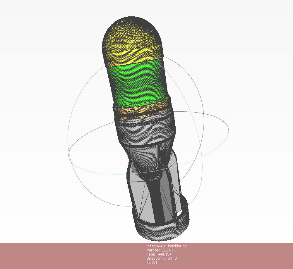 M430 40mm Projected Grenade Bomb for FPV drones  Shell Cartridge 3D model_13