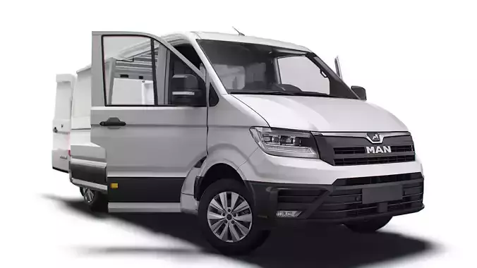 MAN TGE Panel Van L2H1 HQ Interior 2023 3D model