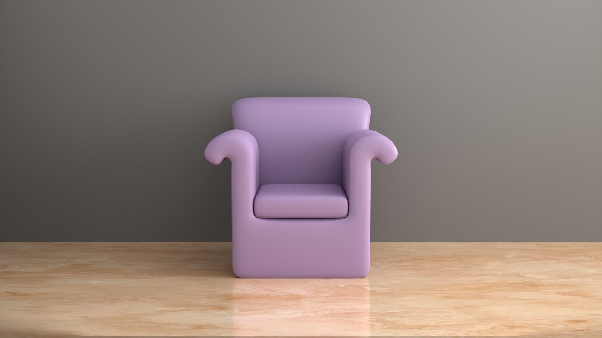 Furniture sofa Low-poly 3D model_9