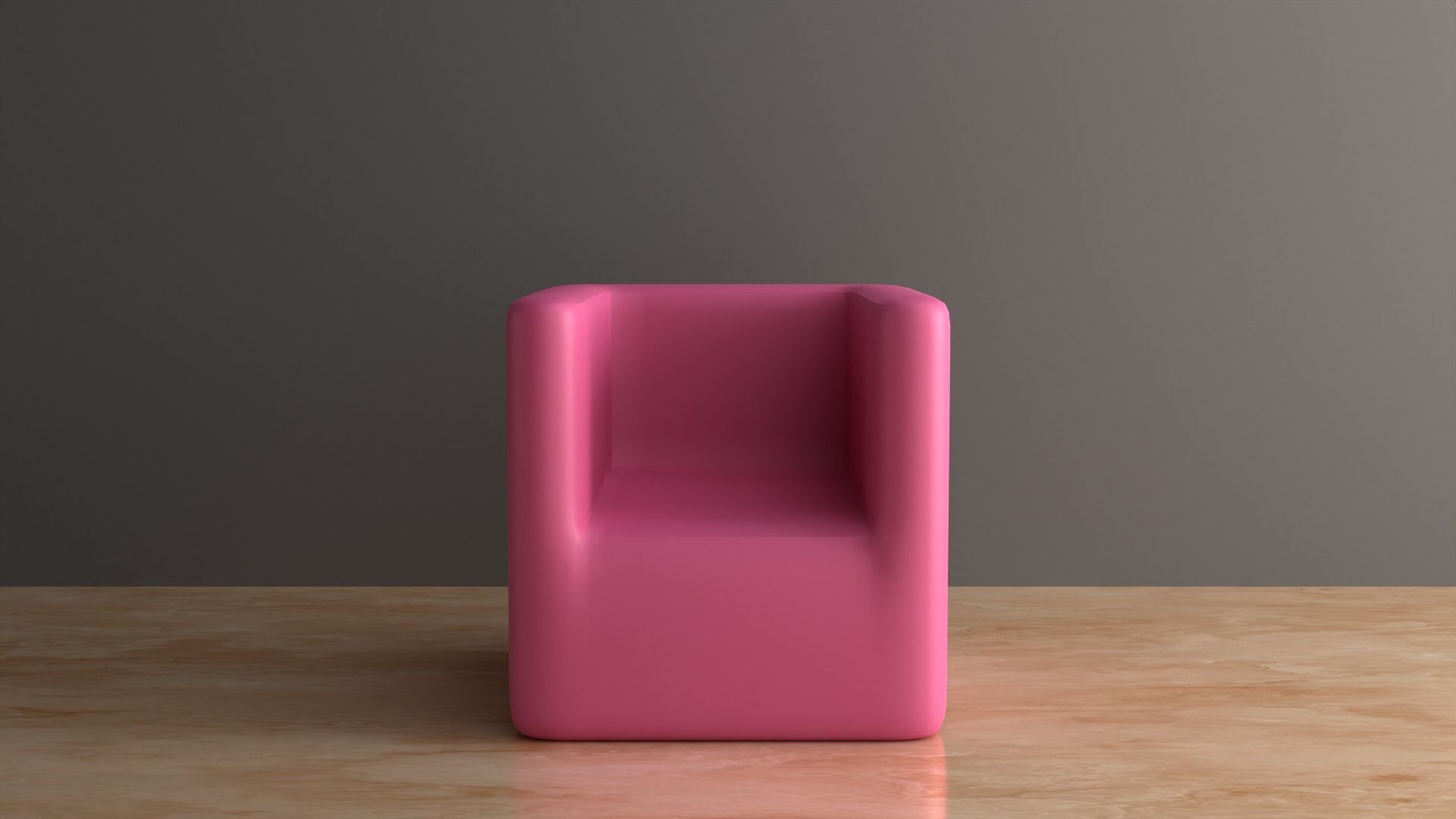 Furniture sofa Low-poly 3D model_1