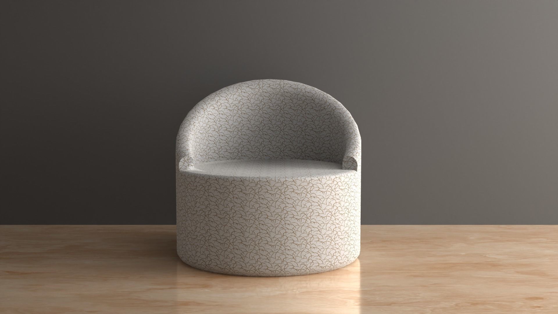 Furniture sofa Low-poly 3D model_2