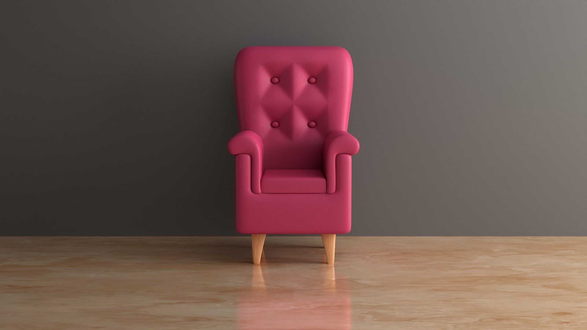 Furniture sofa Low-poly 3D model_8
