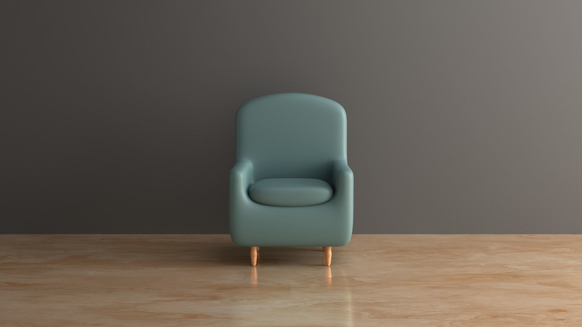 Furniture sofa Low-poly 3D model_7