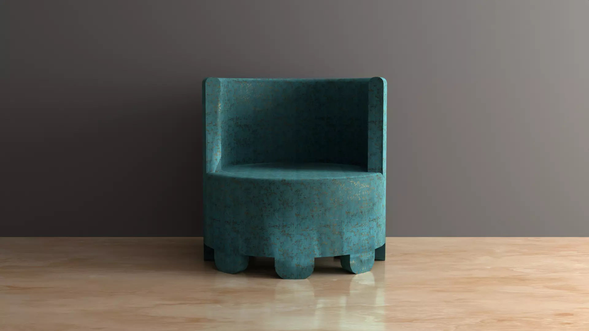 Furniture sofa Low-poly 3D model_0