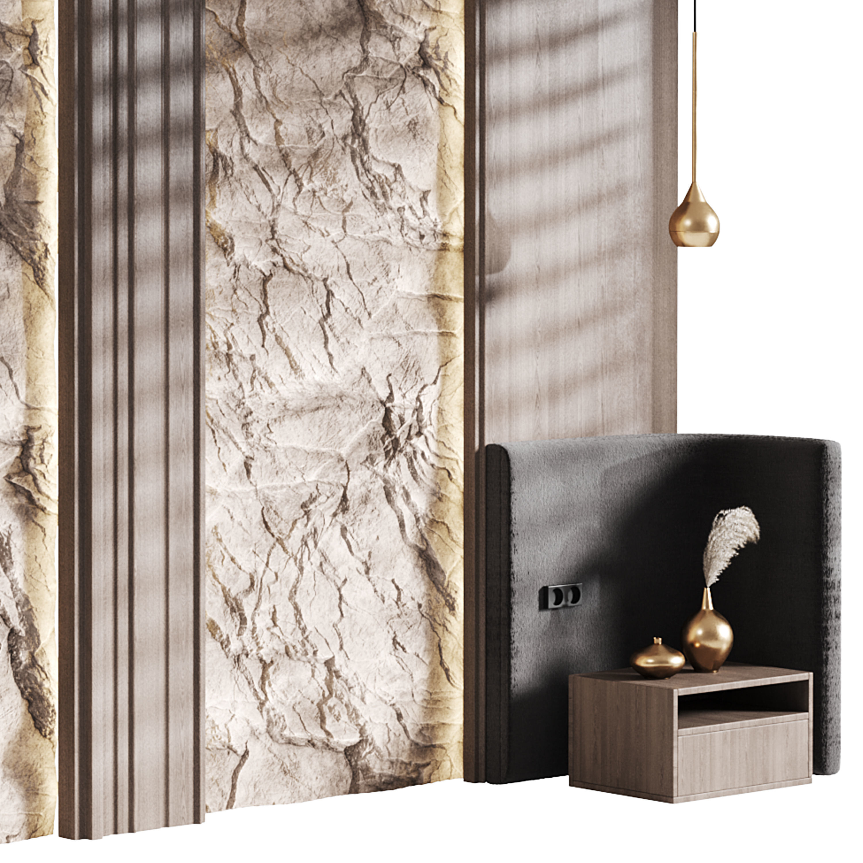 Decorative Wall panel  10 3D model_4