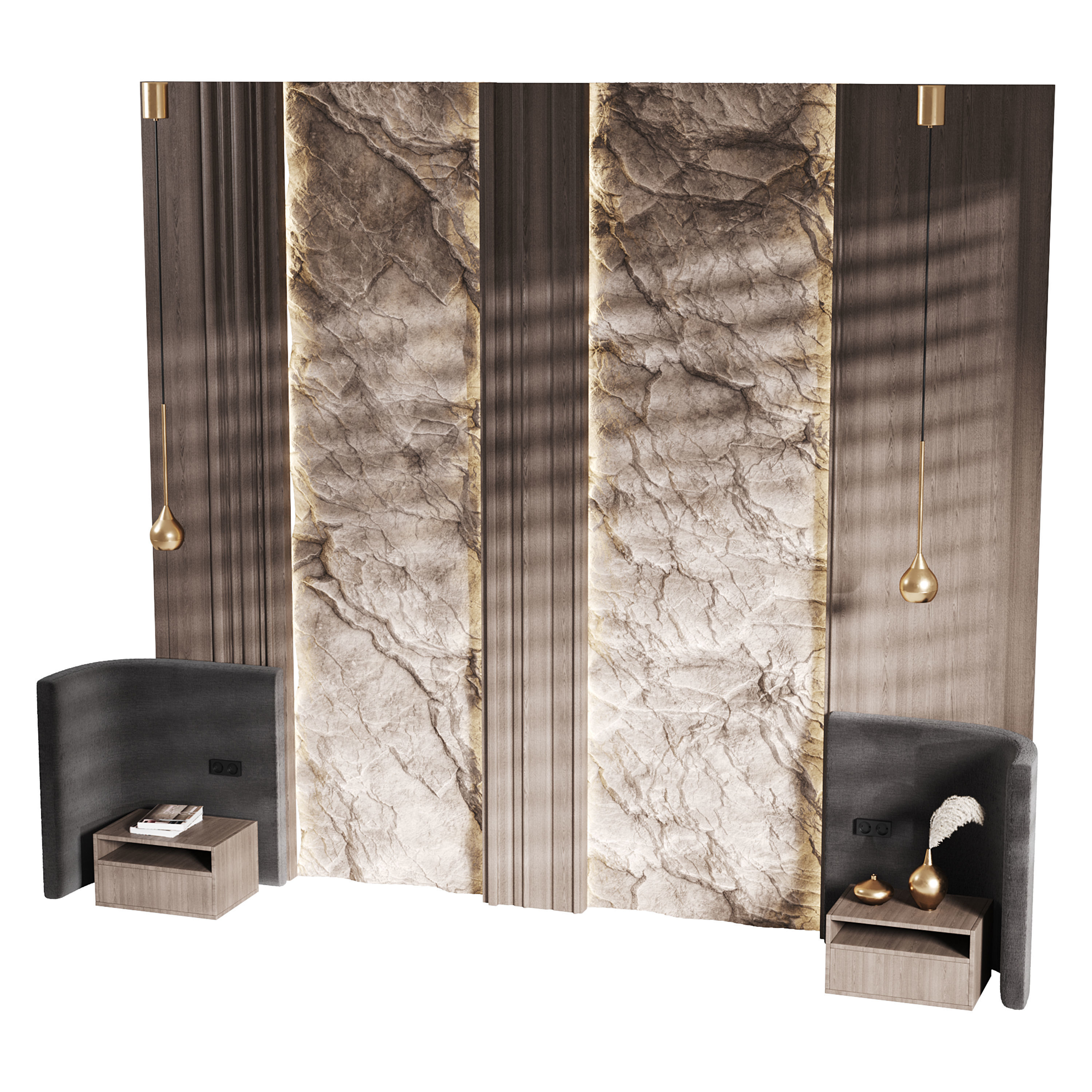 Decorative Wall panel  10 3D model_9