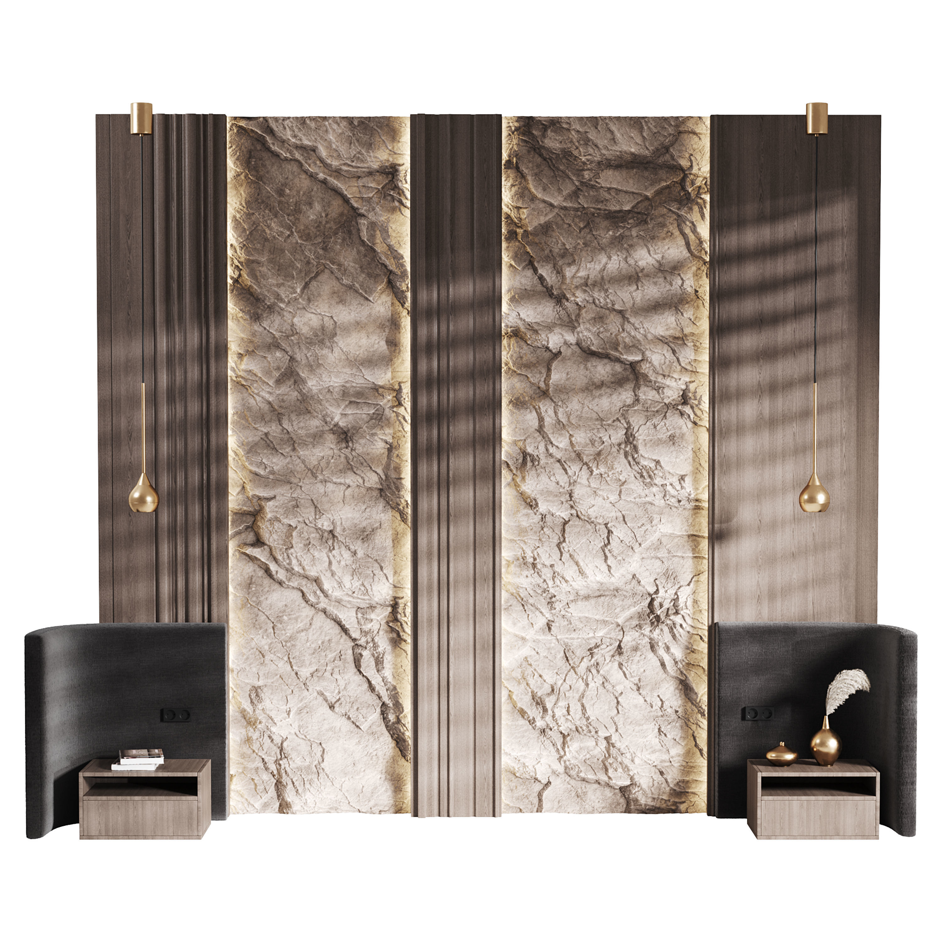 Decorative Wall panel  10 3D model_12