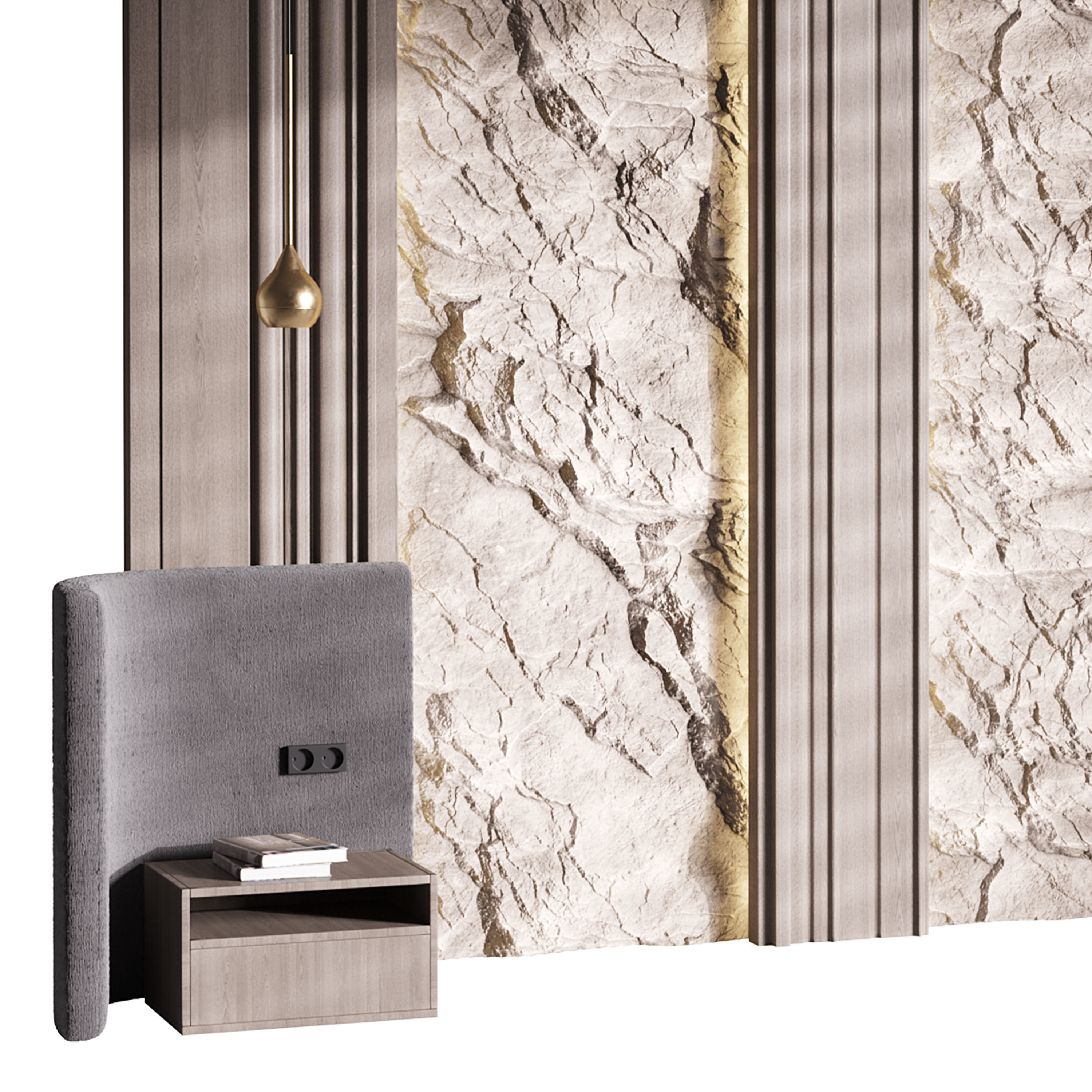 Decorative Wall panel  10 3D model_6