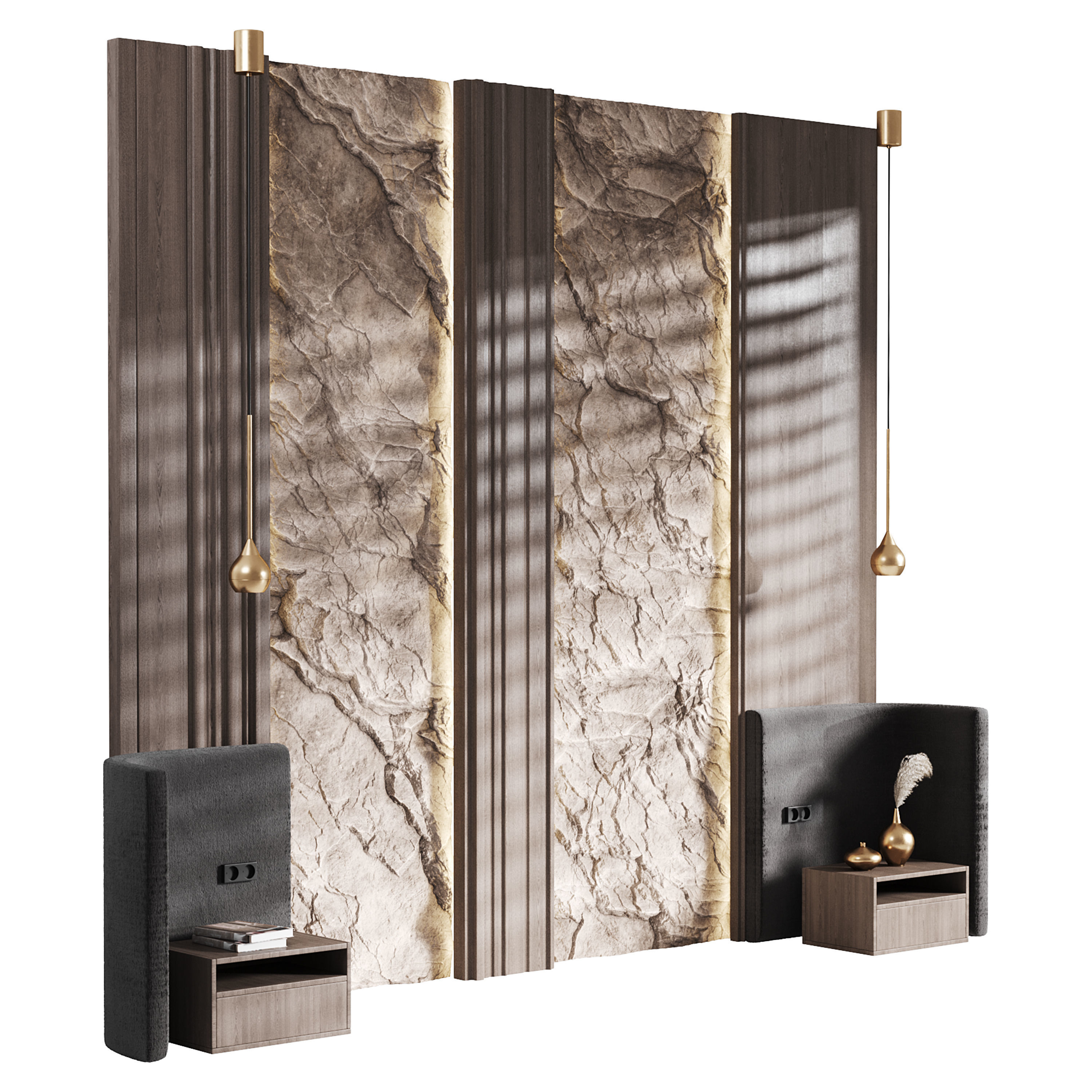 Decorative Wall panel  10 3D model_3