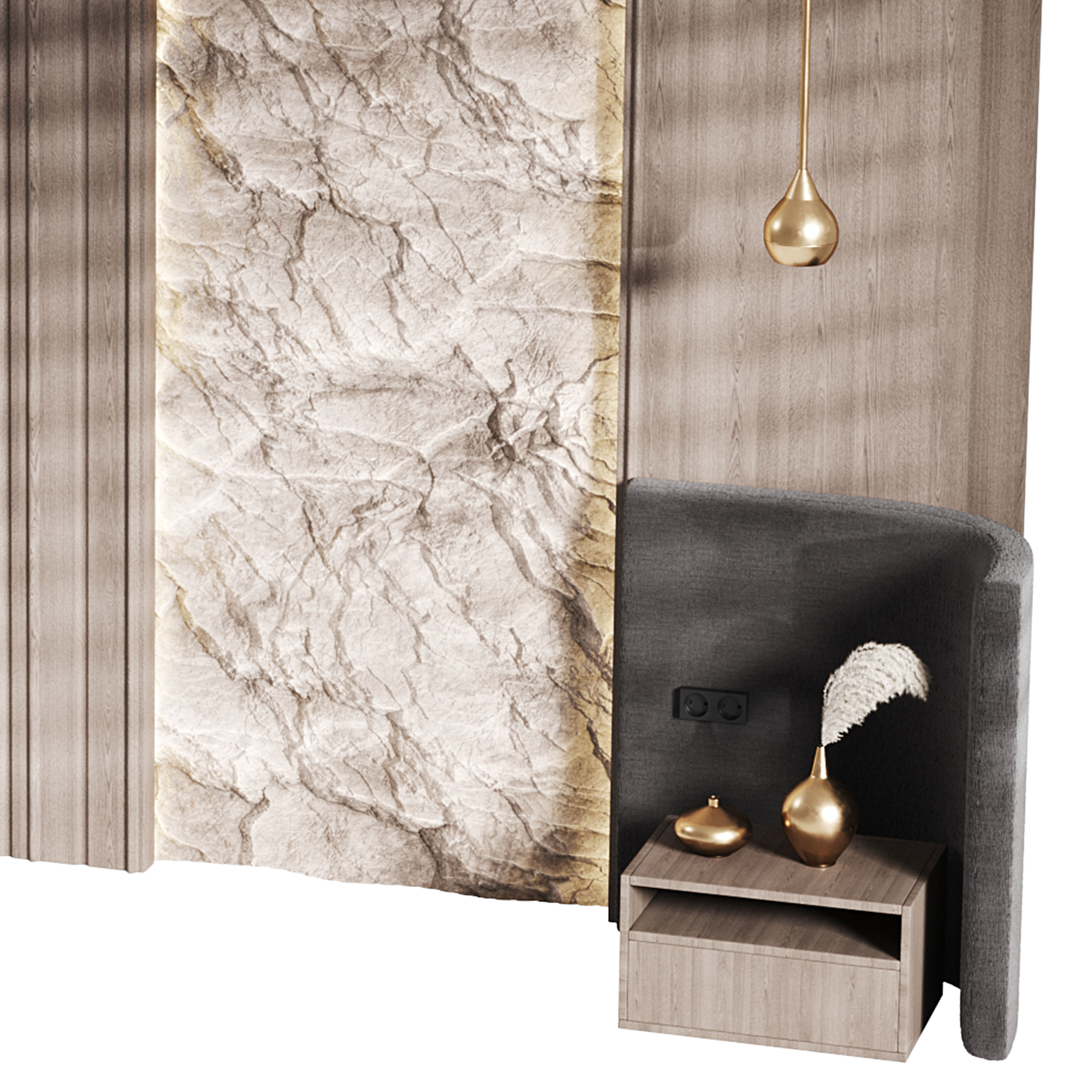 Decorative Wall panel  10 3D model_10