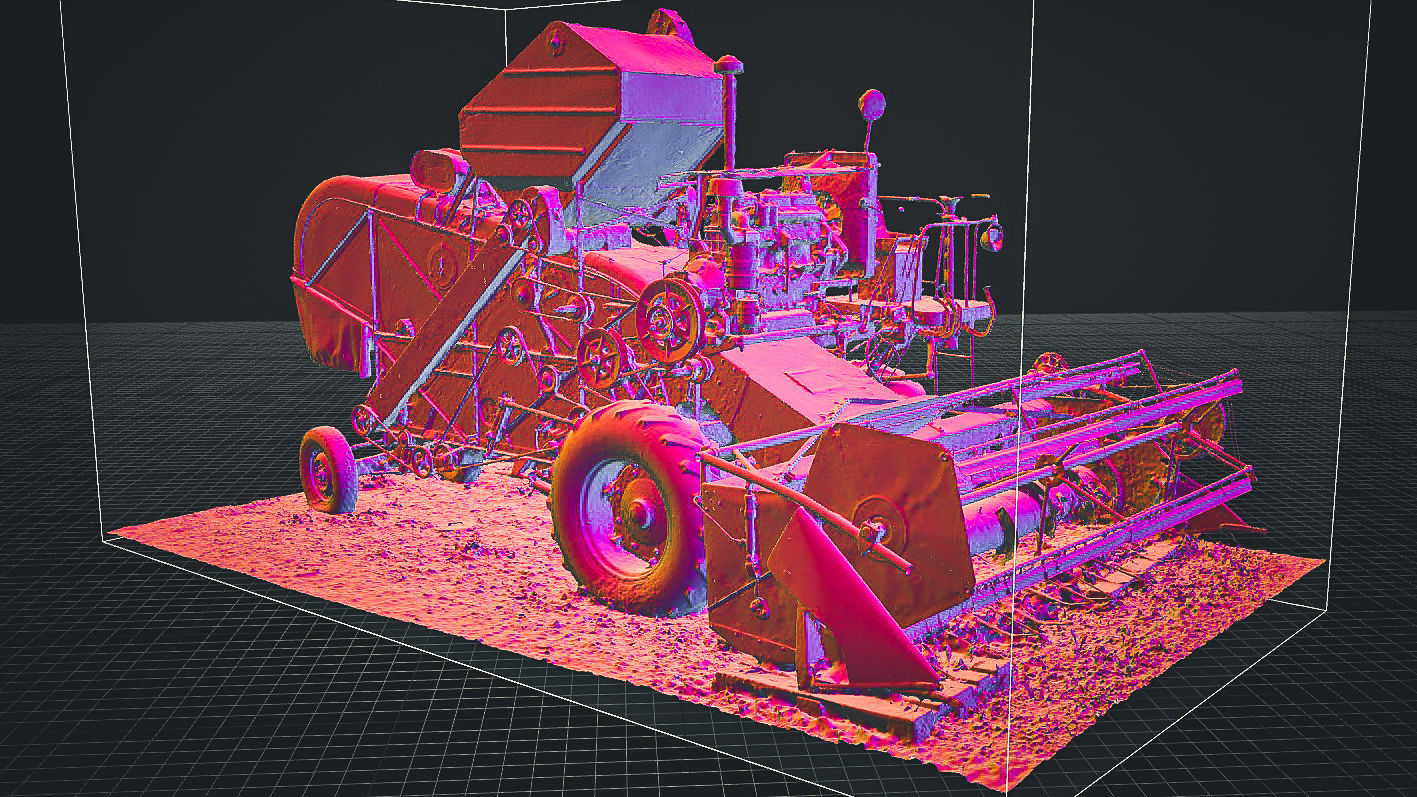 Old rusty combine harvester 3D model_10