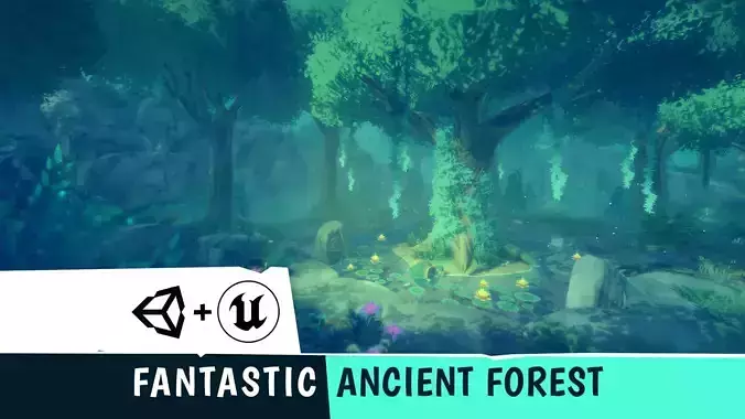 FANTASTIC - Ancient Forest Low-poly 3D model