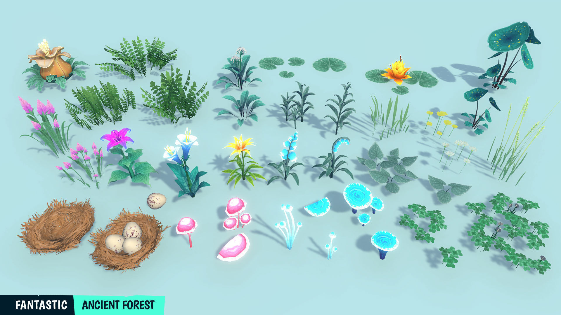 FANTASTIC - Ancient Forest Low-poly 3D model_17