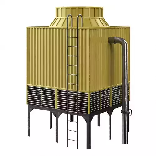Roof top cooling unit 3D model