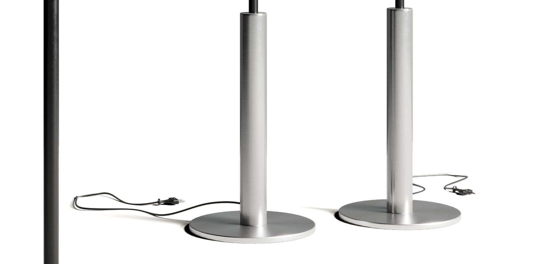 Two Cylinders Floor Light Low-poly 3D model_6