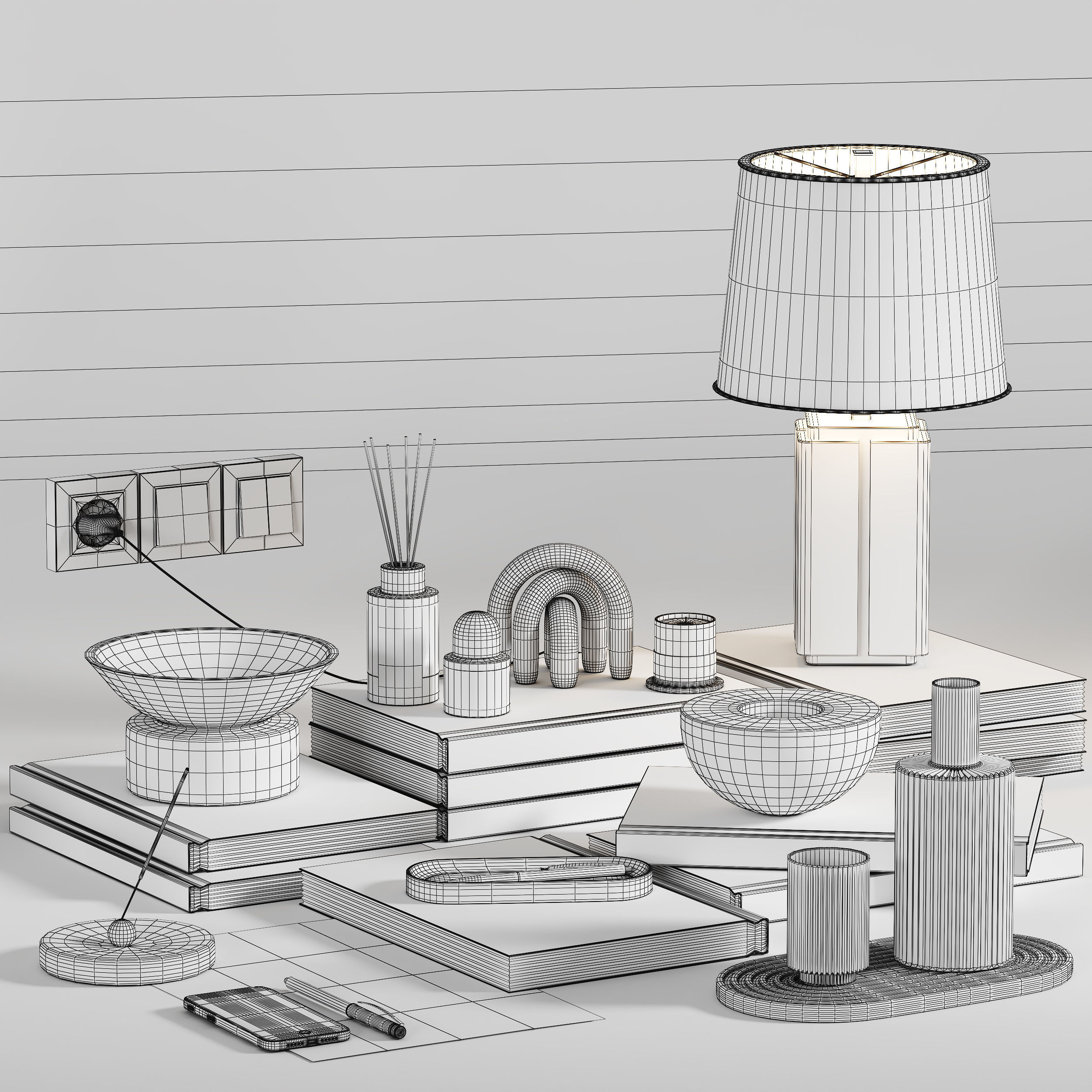 Decorative Set 02 3D model_5