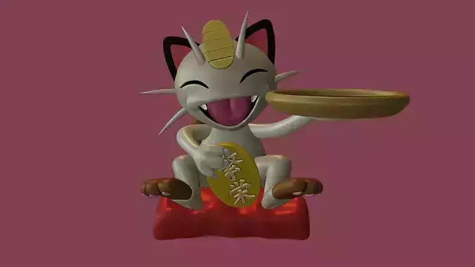 MEOWTH OBJECT HOLDER - POKEMON 3D print model
