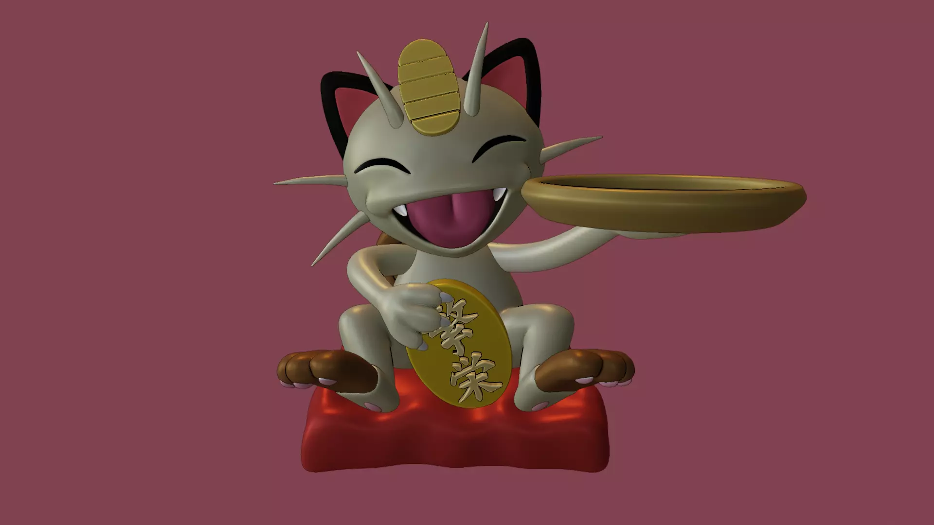 MEOWTH OBJECT HOLDER - POKEMON 3D print model_0