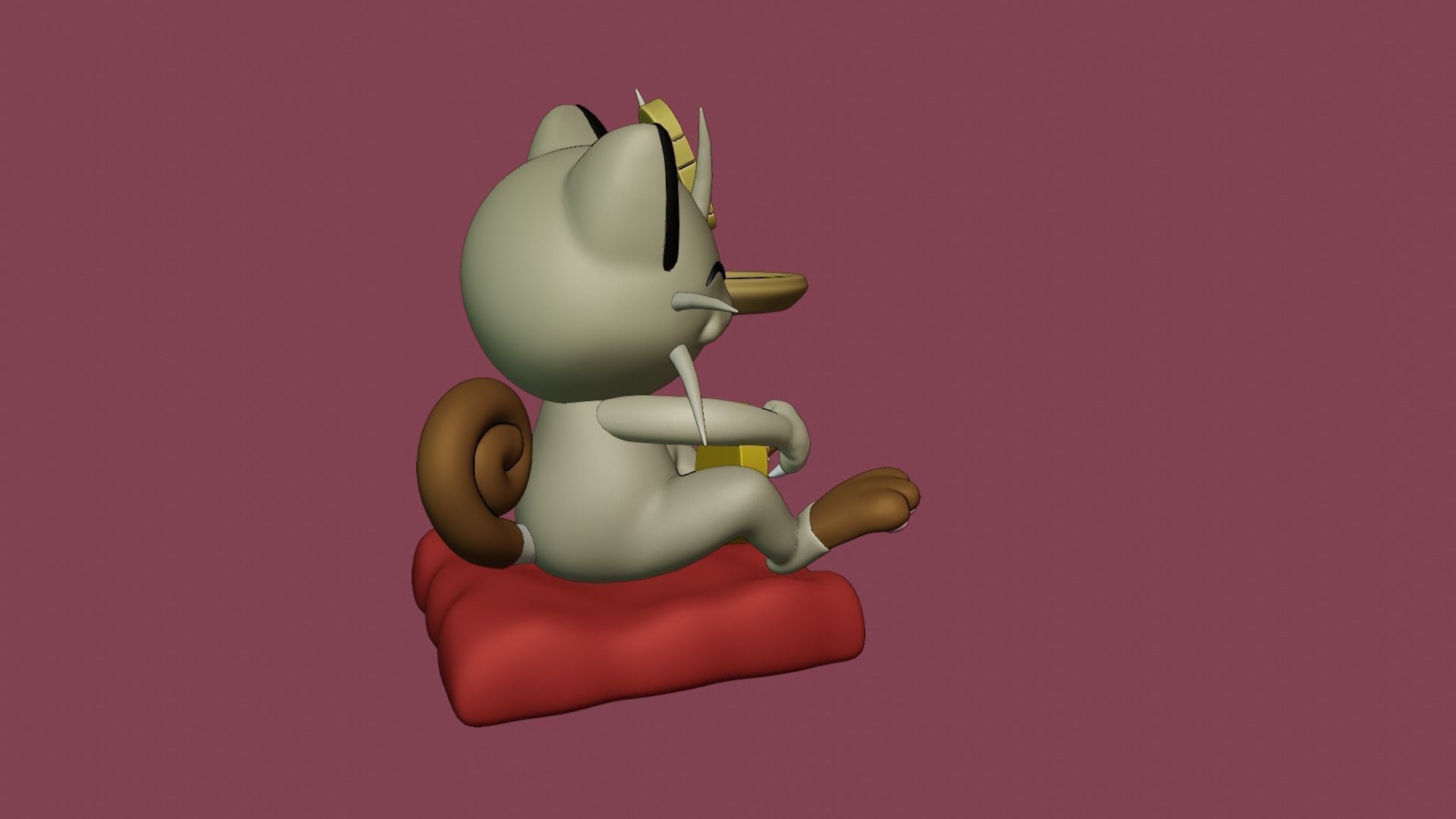 MEOWTH OBJECT HOLDER - POKEMON 3D print model_9