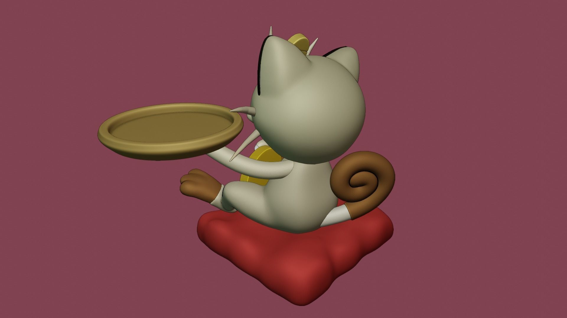MEOWTH OBJECT HOLDER - POKEMON 3D print model_8