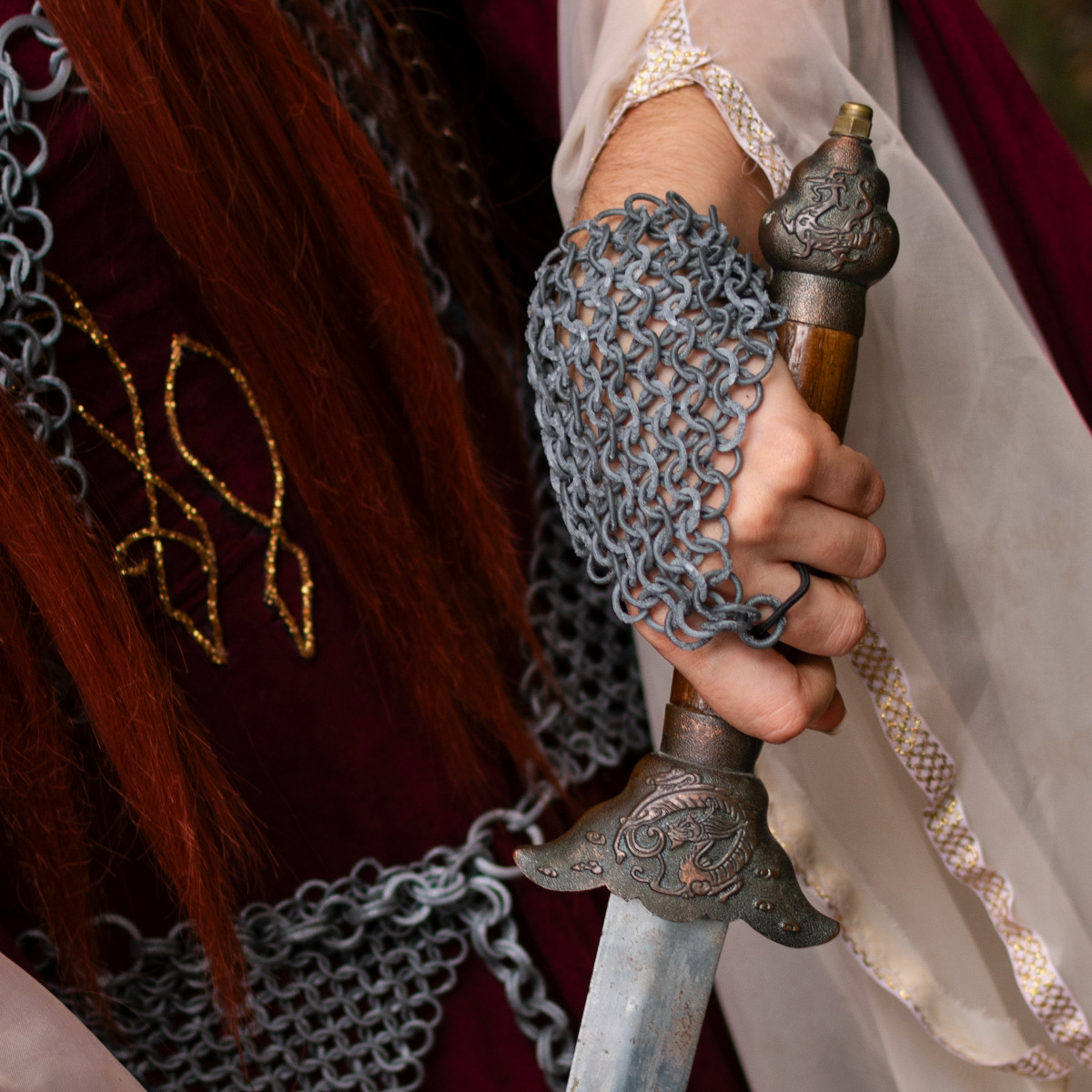 Elegant 3D-Printed Chainmail Slave Bracelet Design 3D print model_2