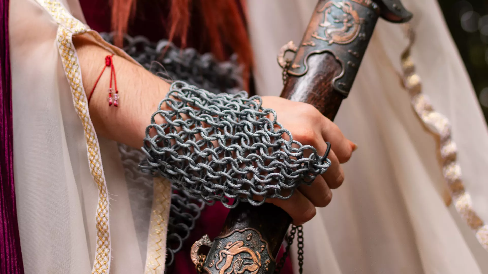 Elegant 3D-Printed Chainmail Slave Bracelet Design 3D print model_0