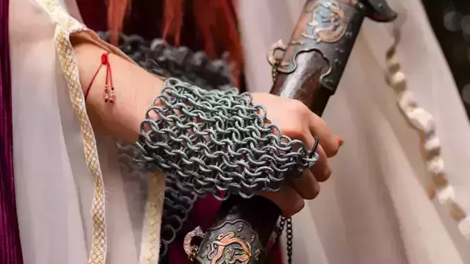 Elegant 3D-Printed Chainmail Slave Bracelet Design 3D print model