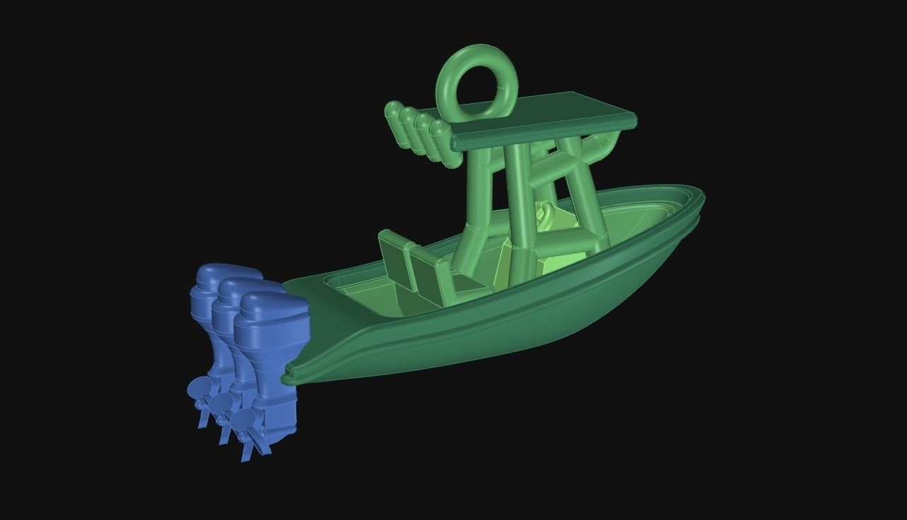 Center Console Boat Pendant 3D print model_9