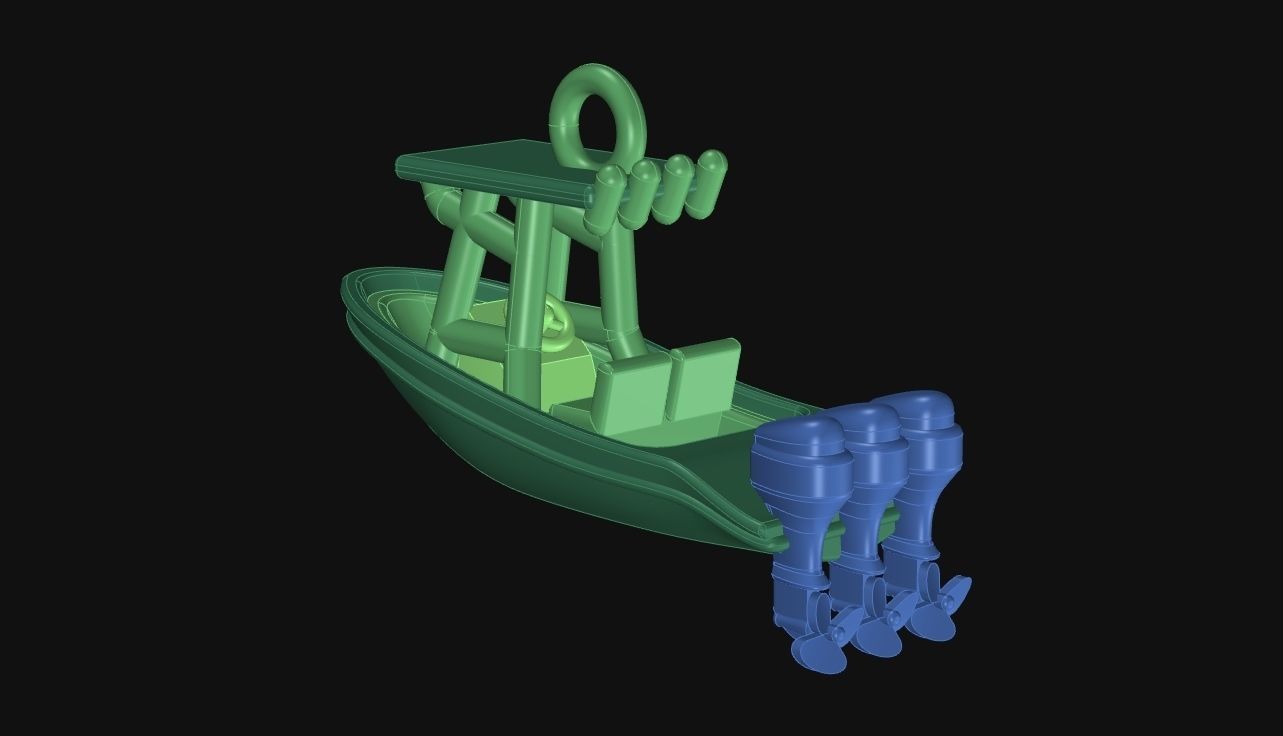 Center Console Boat Pendant 3D print model_12