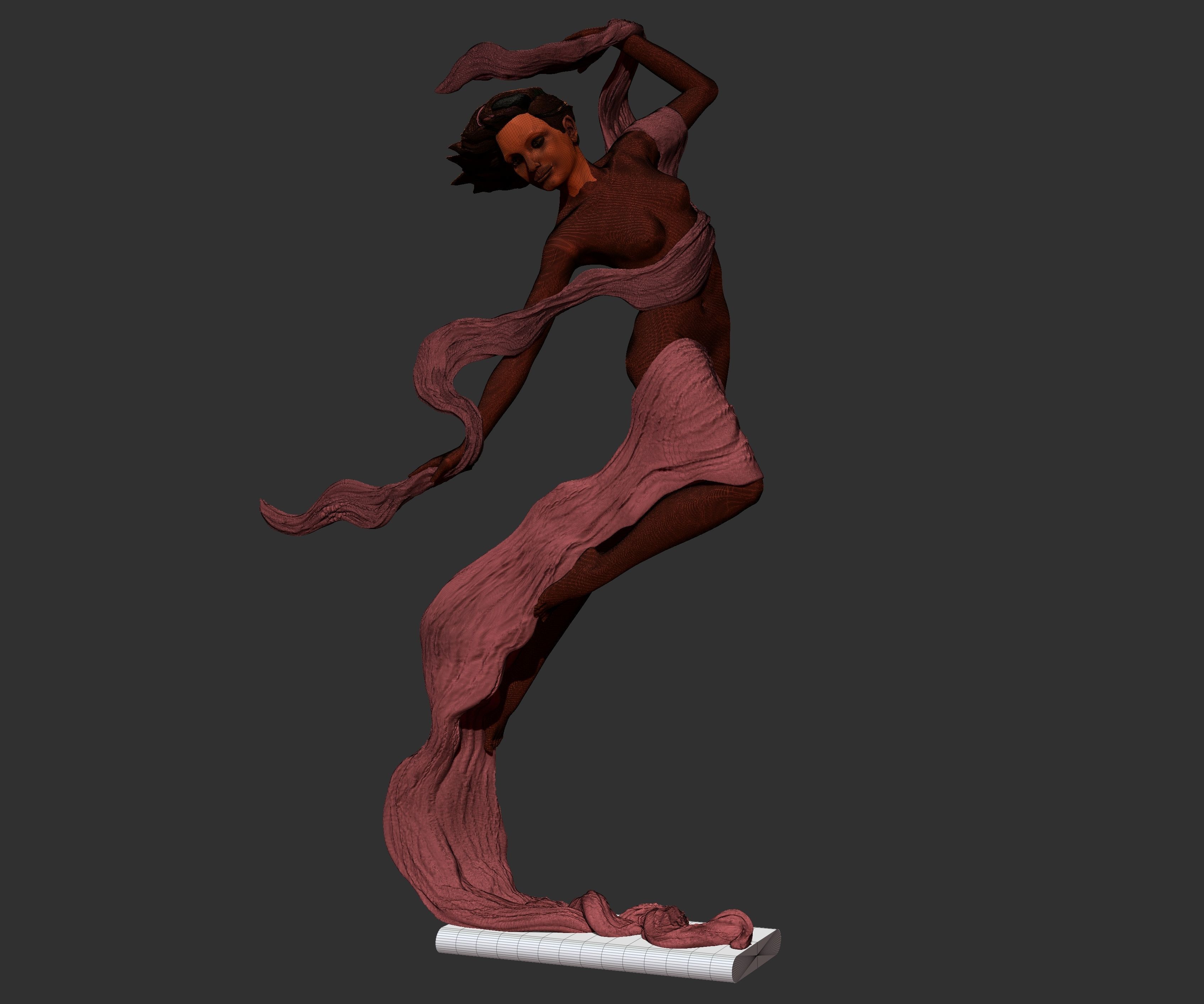 THE FLIGHT GIRL - LUO LI RONG 3D print model_8