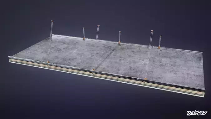 FIRING RANGE - Ceiling Baffle 01 - LOW POLY