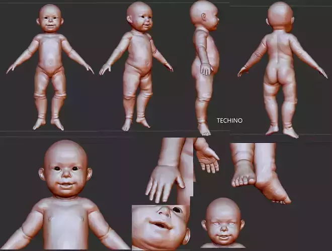 Realistic baby  3d print