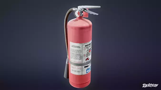 FIRING RANGE - Fire Extinguisher 01 - LOW POLY Low-poly 3D model