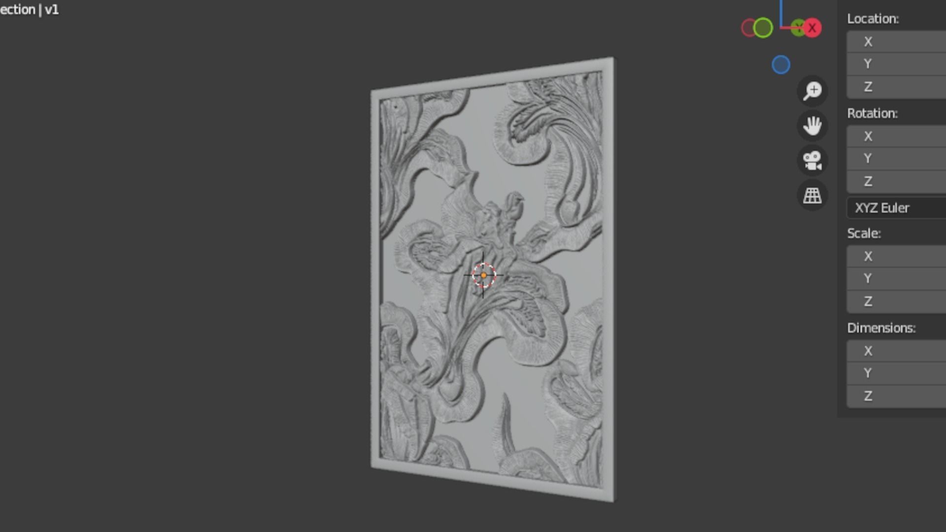 Modern Wall Panel Relief for CNC and 3D Printing 06 3D print model_8