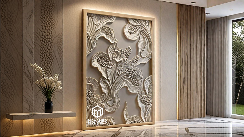 Modern Wall Panel Relief for CNC and 3D Printing 06 3D print model_2