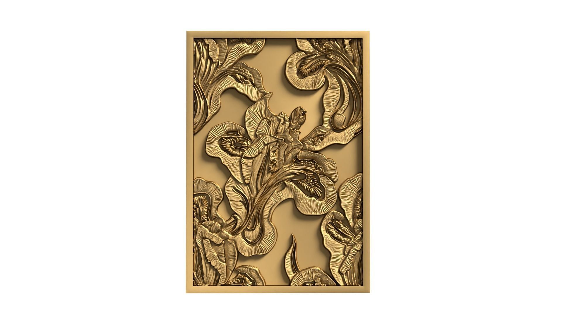 Modern Wall Panel Relief for CNC and 3D Printing 06 3D print model_1