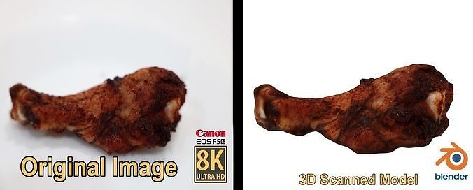 Chicken Leg - 8K UHD Scan Model  3D model 3