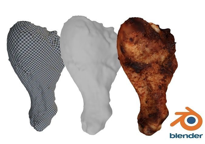 Chicken Leg - 8K UHD Scan Model  3D model 2