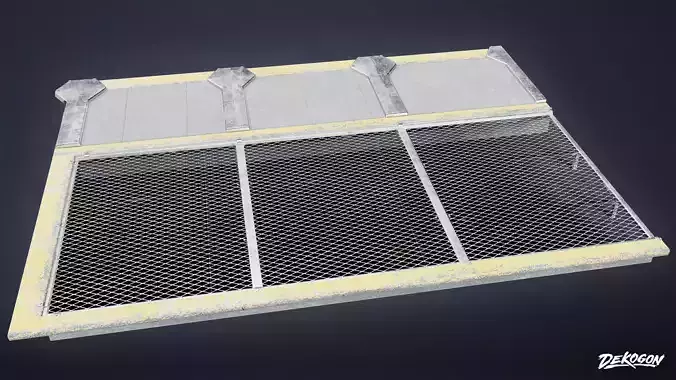 FIRING RANGE - Floor Grate 01 - LOW POLY