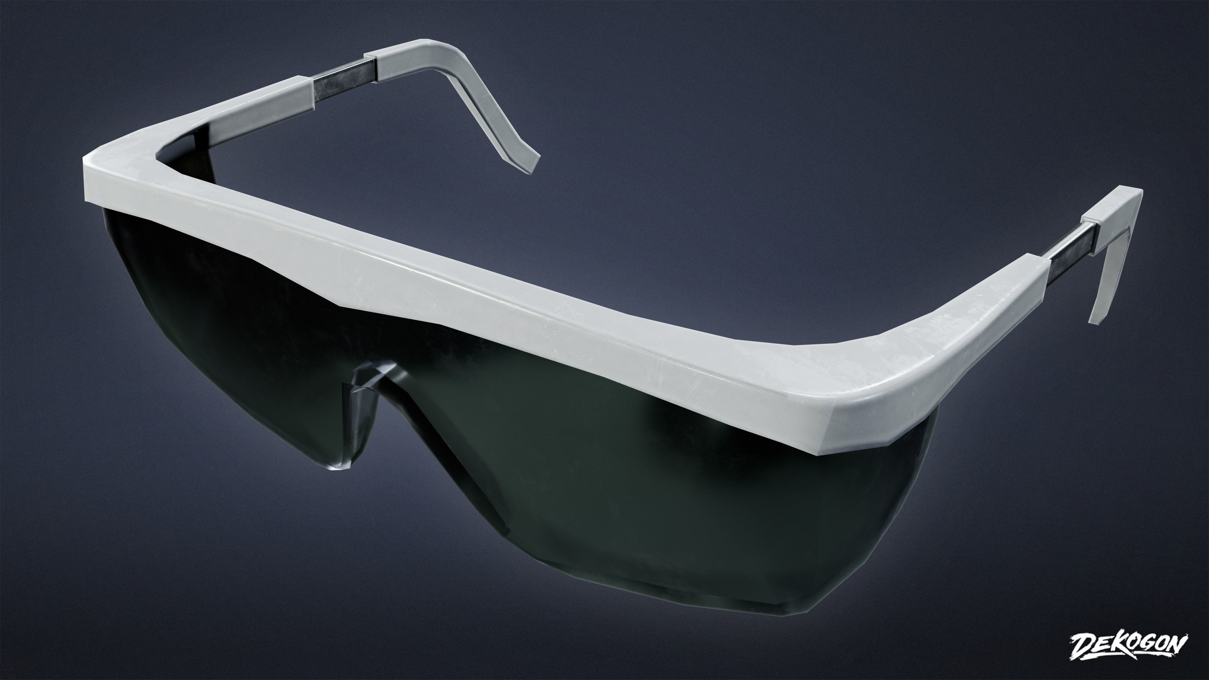 FIRING RANGE - Glasses 01 - LOW POLY Low-poly 3D model_5