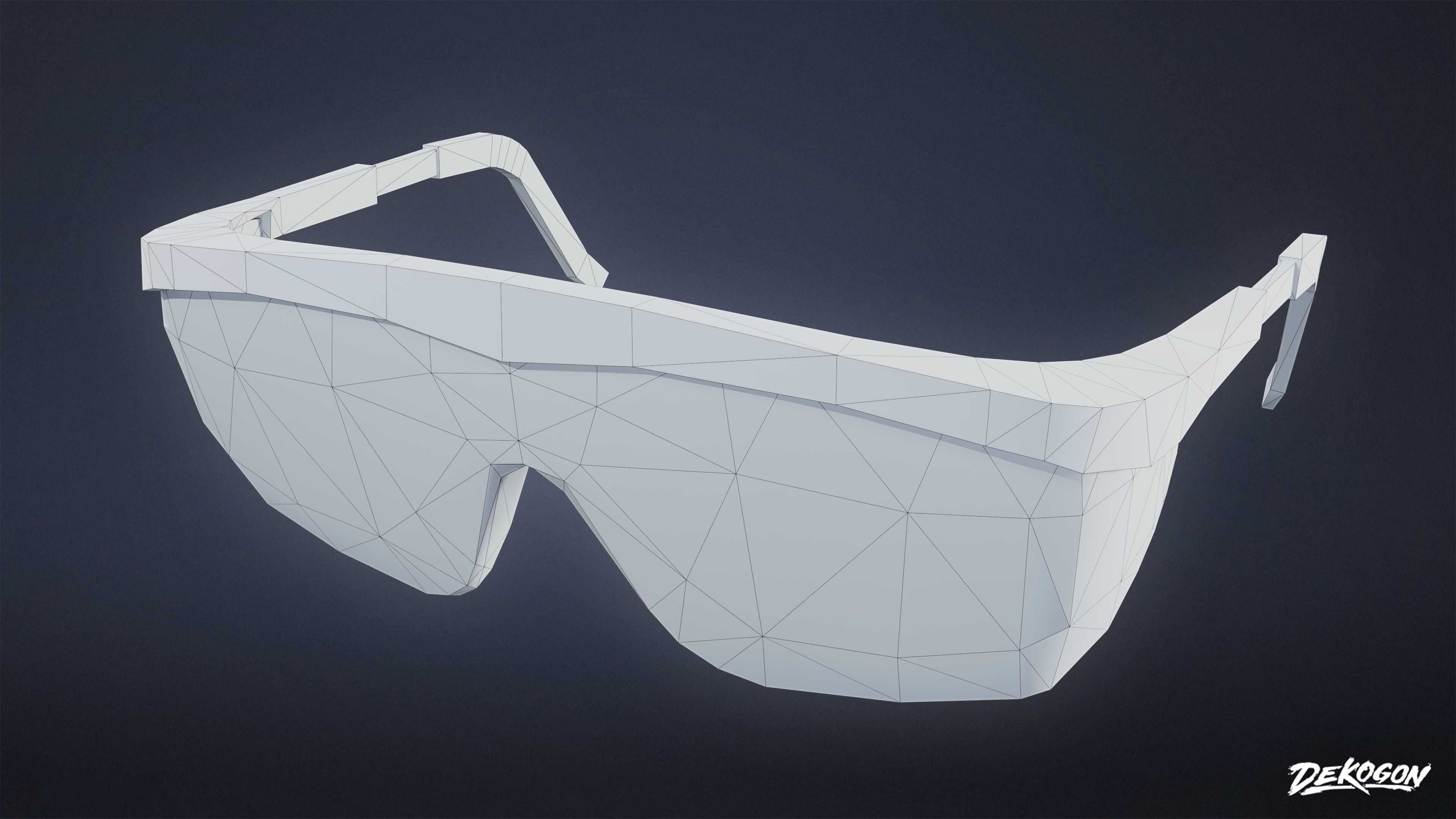 FIRING RANGE - Glasses 01 - LOW POLY Low-poly 3D model_1