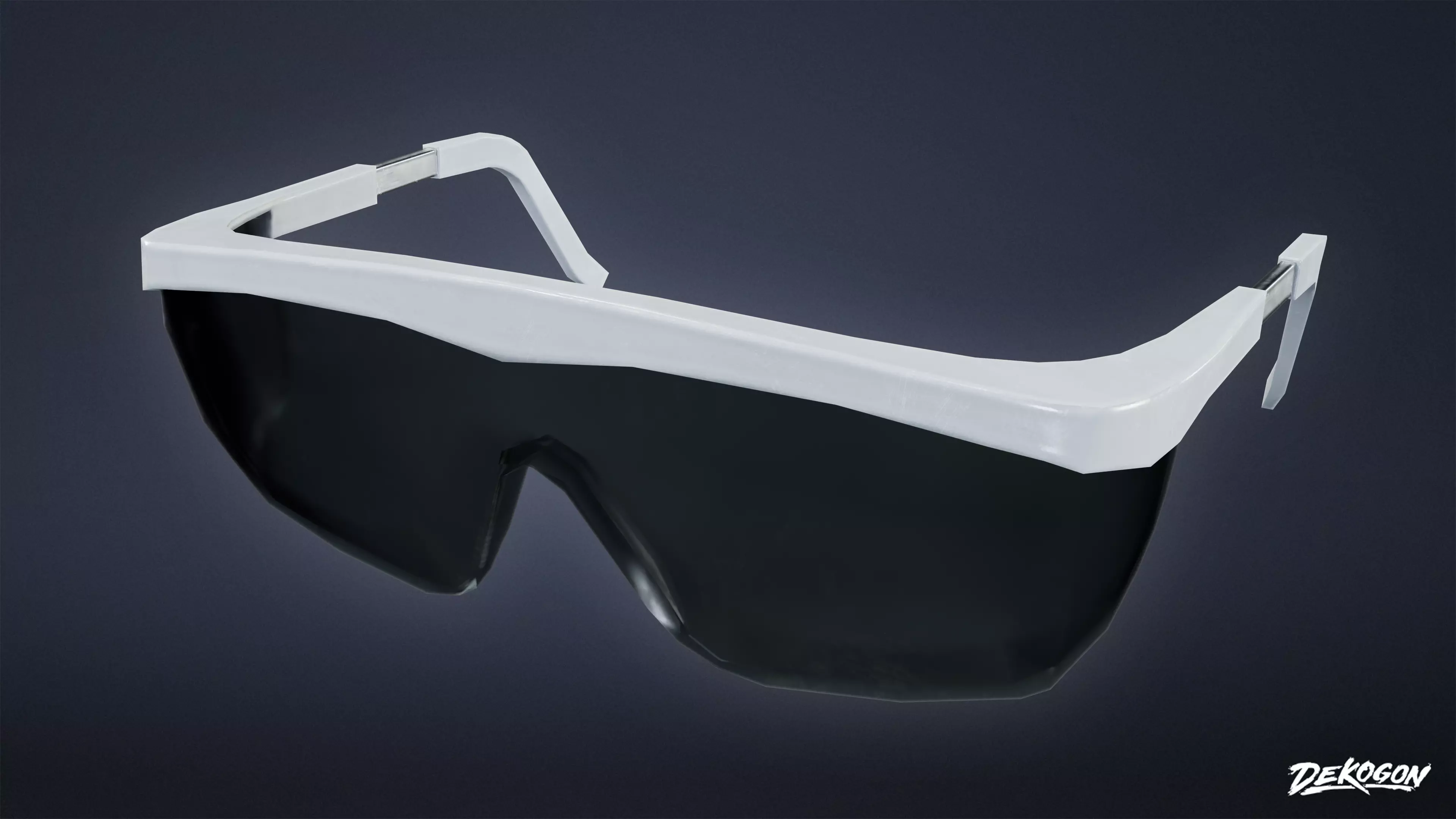 FIRING RANGE - Glasses 01 - LOW POLY Low-poly 3D model_0