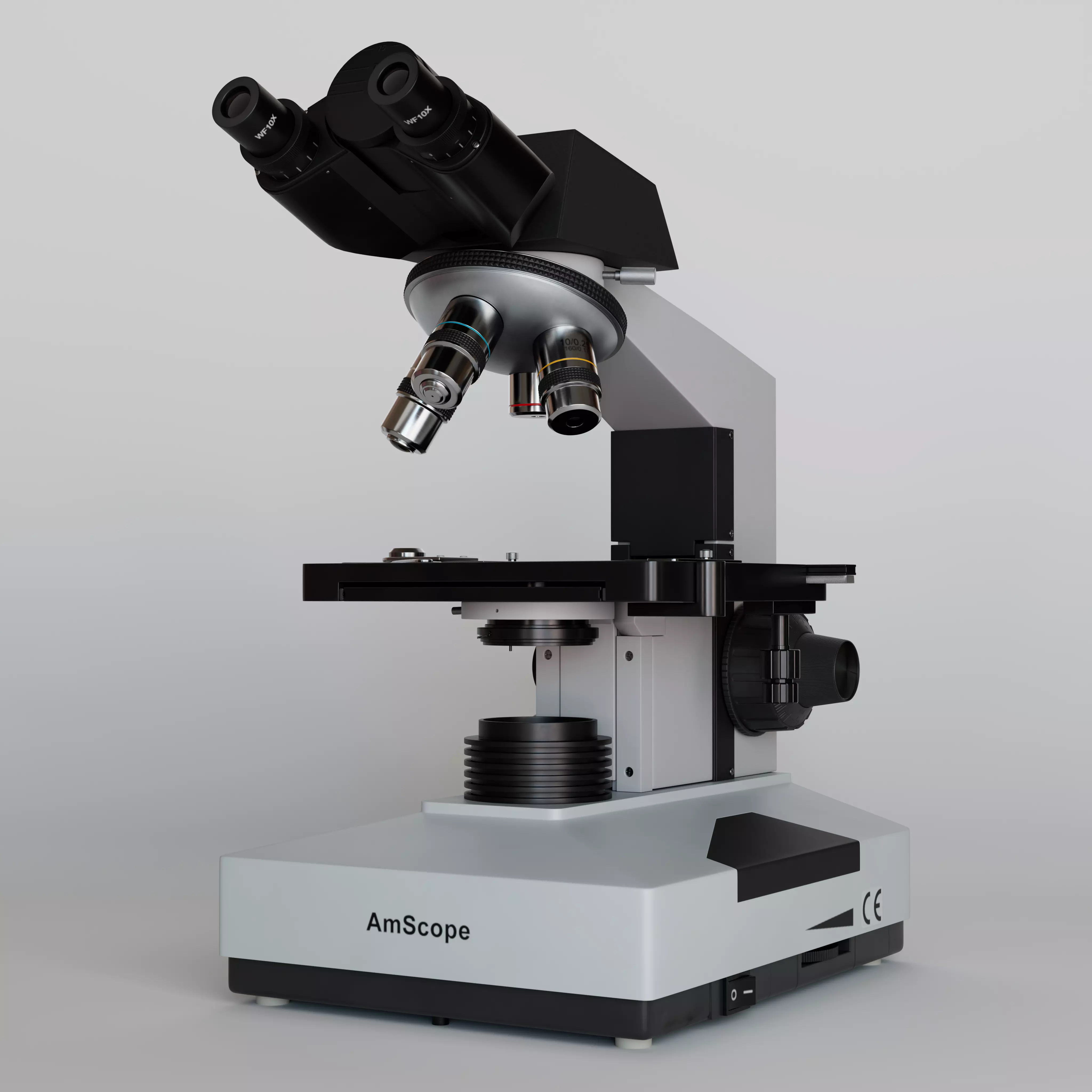 AmScope B490 binocular microscope 3D model_0